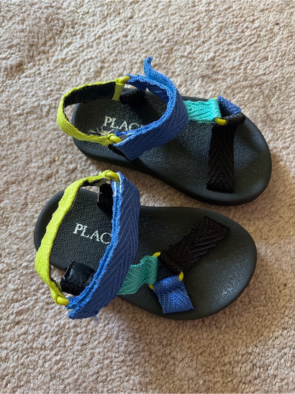 The Children’s Place toddler Blue, Green & Yellow Strap Sandals